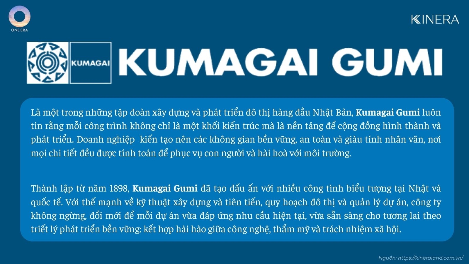 Các đối Tác Nhật Bản Hợp Tác Cùng Kinera Phát Triển One Era