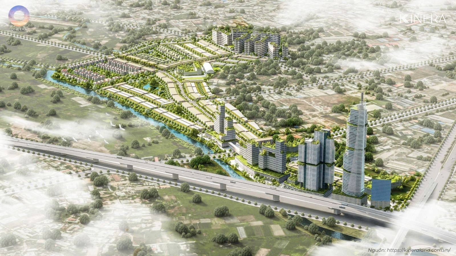 Phối cảnh tổng thể đại đô thị One Era 50ha Thuận Giao TP. HCM