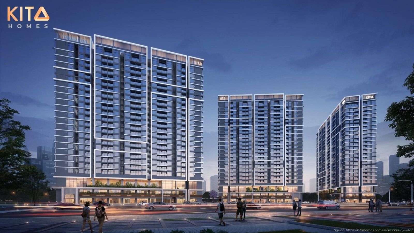 Phối cảnh tổng thể dự án Ansana By Kita Võ Văn Kiệt