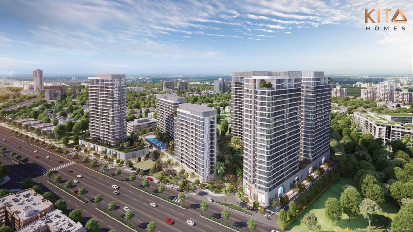 Phối cảnh tổng thể dự án Ansana By Kita Võ Văn Kiệt