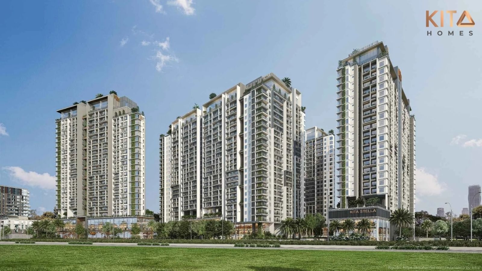 Phối cảnh tổng thể dự án Ansana By Kita Võ Văn Kiệt