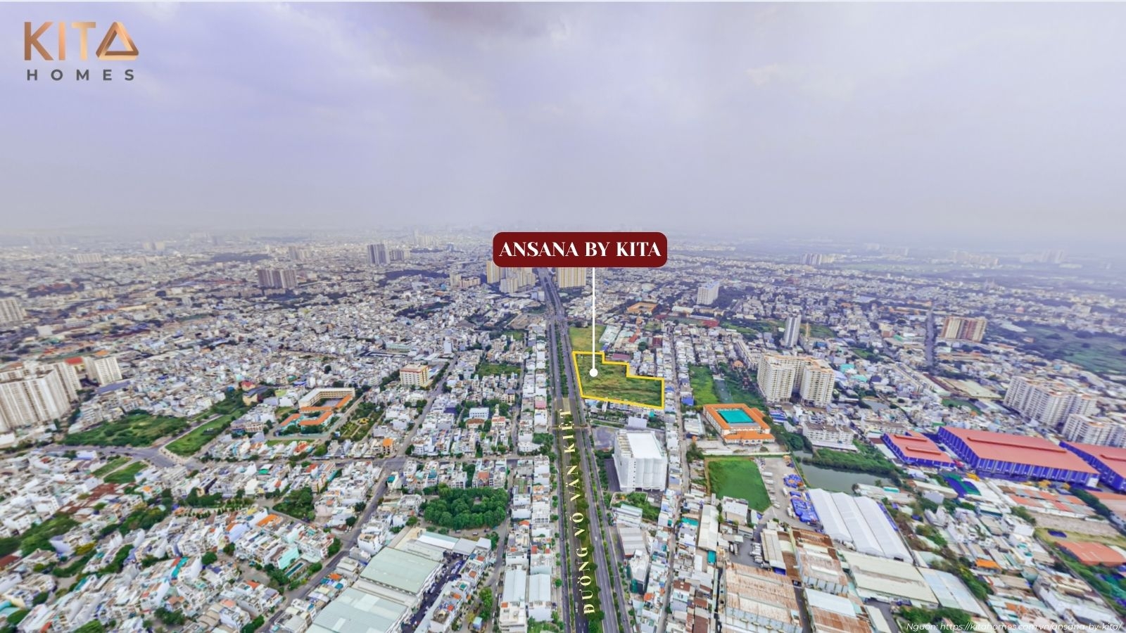 Vị trí dự án Ansana By Kita toạ lạc tại Đường Võ Văn Kiệt